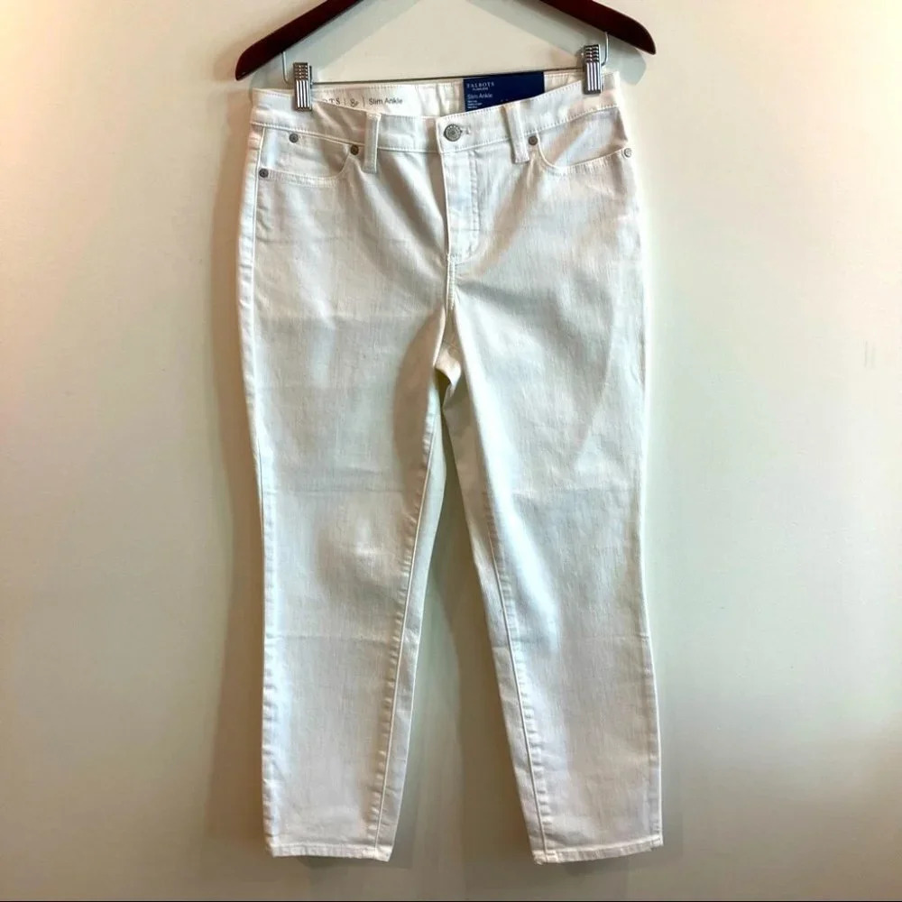 TALBOTS Sz 8P Flawless Slim Ankle Jeans NWT